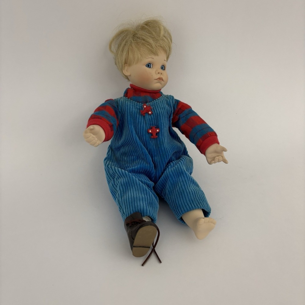 Ashton Drake Cody Porcelain Doll Corduroy Overalls READ - Picture 2 of 7